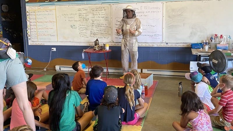 beekeeper at camp