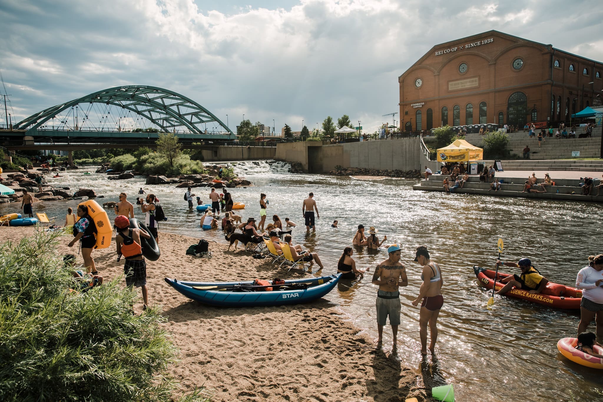 CROSSCURRENTS Attendees enjoy the South Platte River