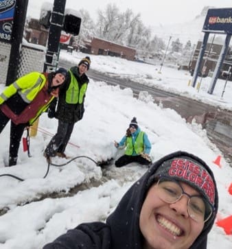 Students field sampling!