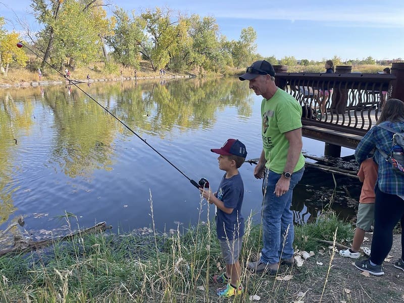 Family Fishing Day 2024 fishing with Mark